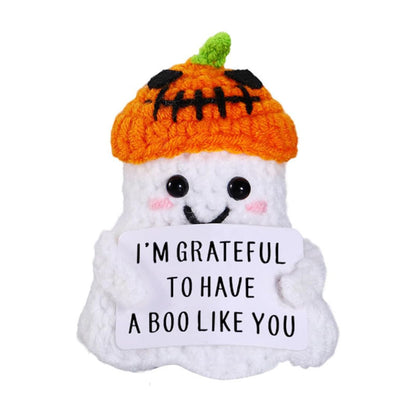 2 PCS White Spooky & Sweet: Handmade Crocheted Ghost Doll - Halloween Party & Home Decor Gift(B) V888-ELOSUNG34804