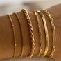 A golden six-piece set Chic Multi-Layered Alloy Bracelet Set - Fashionable Stackable Jewelry V888-ELOSUNG34817