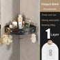 Elegant black Premium No-Drill Corner Shower Caddy - Thickened ABS Bathroom Storage Shelf with Hooks, Quick V888-ELOSUNG34825