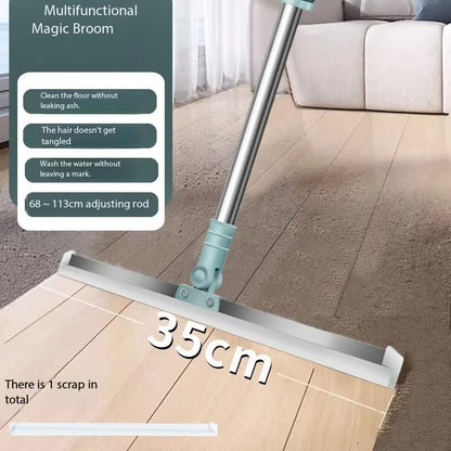 2 PCS Multi-Surface Silicone Squeegee Broom - Extendable & 180 degree Rotatable for Wet/Dry Cleaning(35cm) V888-ELOSUNG34832