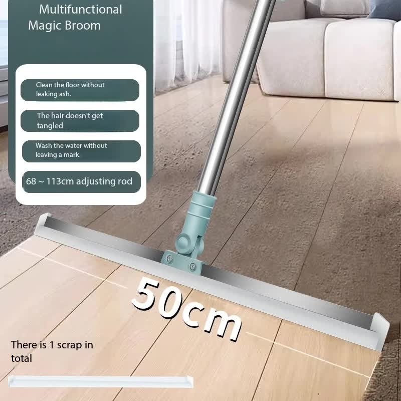 2 PCS Multi-Surface Silicone Squeegee Broom - Extendable & 180 degree Rotatable for Wet/Dry Cleaning(50cm) V888-ELOSUNG34833