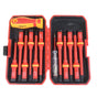 Orange Insulated Screwdriver Set - Multi-Bit Electrician's Tool Kit with Magnetic Tips & Quick-Change V888-ELOSUNG34836