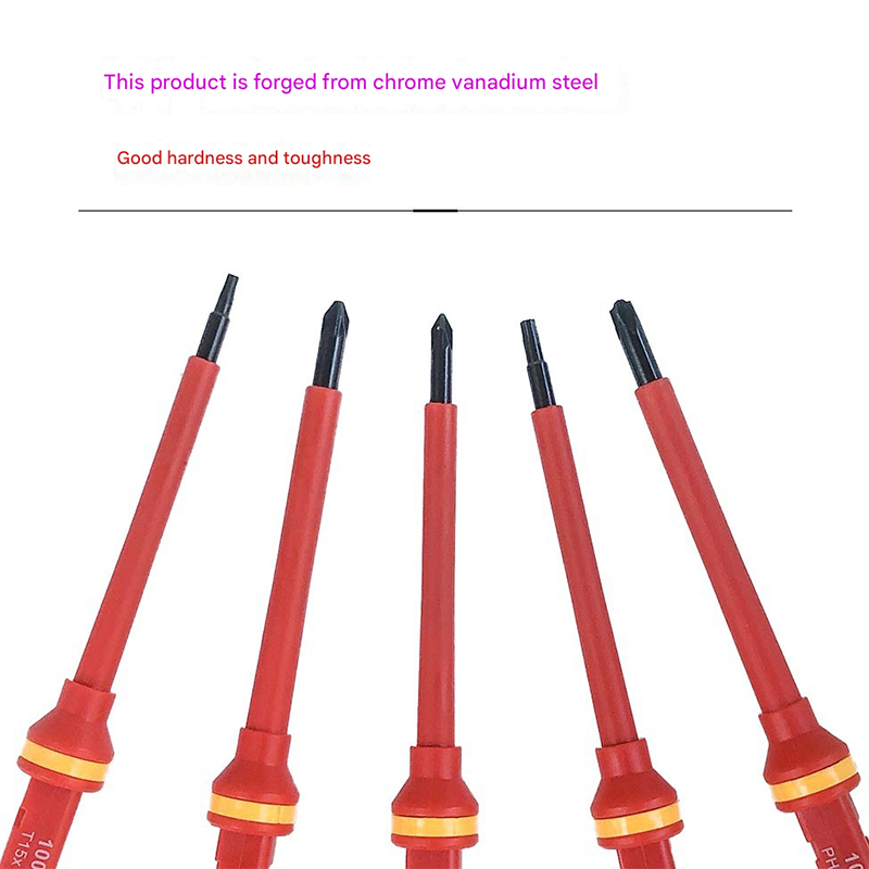 A 42-piece set Orange Insulated Screwdriver Set - Multi-Bit Electrician's Tool Kit with Magnetic Tips & V888-ELOSUNG34837