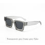 Gray frame gray sheet Classic Square Frame Sunglasses - Unisex UV400 Protection, Lightweight & Face-Slimming V888-ELOSUNG34841