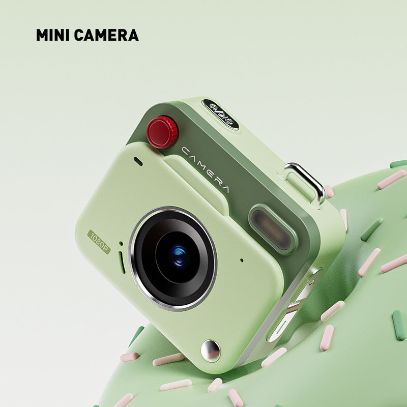 Green Retro Mini Digital Camera Keychain - 48MP Portable Pocket Camcorder with 1080p HD Video V888-ELOSUNG34850