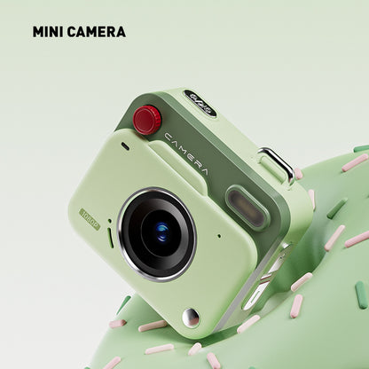 Green Retro Mini Digital Camera Keychain - 48MP Portable Pocket Camcorder with 1080p HD Video V888-ELOSUNG34850