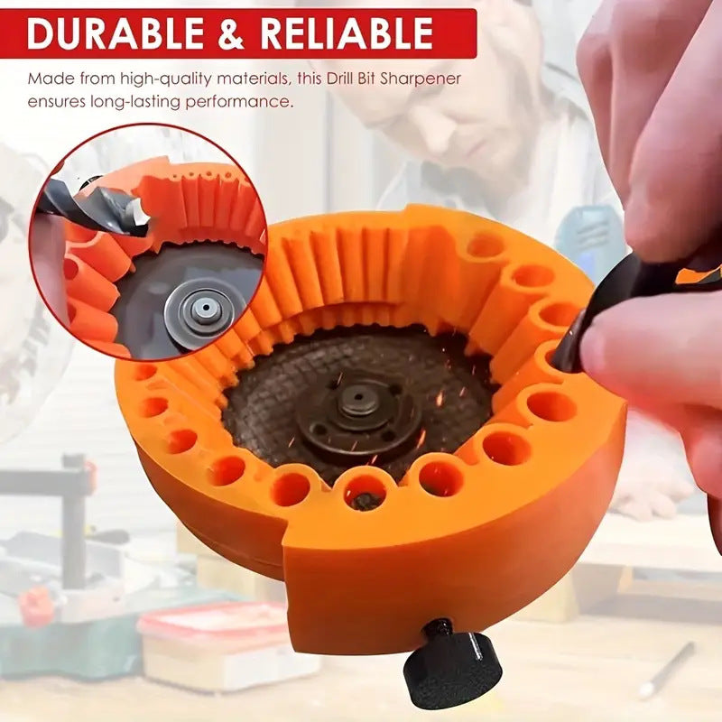 2 PCS Orange Universal Drill Bit Sharpener Attachment - Revive Dull Bits with Your Angle Grinder V888-ELOSUNG34856