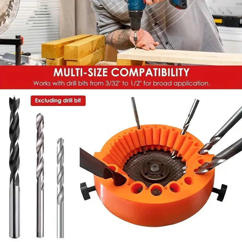 2 PCS Orange Universal Drill Bit Sharpener Attachment - Revive Dull Bits with Your Angle Grinder V888-ELOSUNG34856