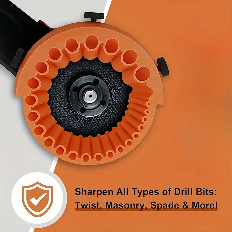 2 PCS Orange Universal Drill Bit Sharpener Attachment - Revive Dull Bits with Your Angle Grinder V888-ELOSUNG34856