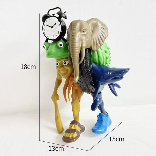 Whimsical Creature & Monster Figurine Collection - Set of Bizarre PVC Mini Toys for Desk Decor V888-ELOSUNG34862