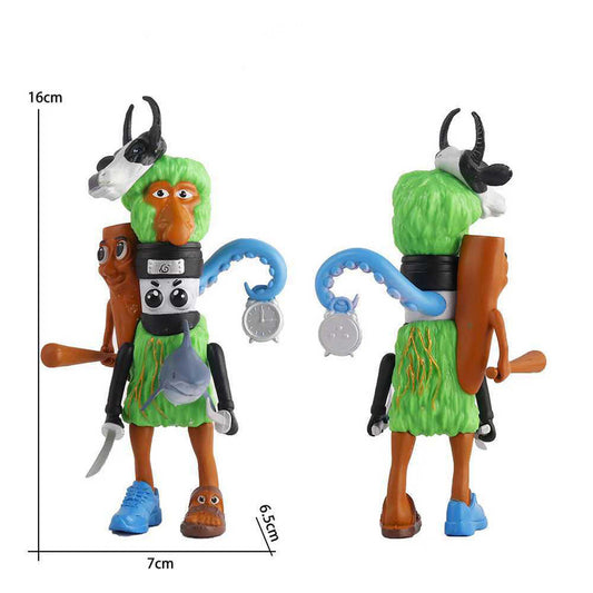 Monkey Whimsical Creature & Monster Figurine Collection - Set of Bizarre PVC Mini Toys for Desk Decor V888-ELOSUNG34864