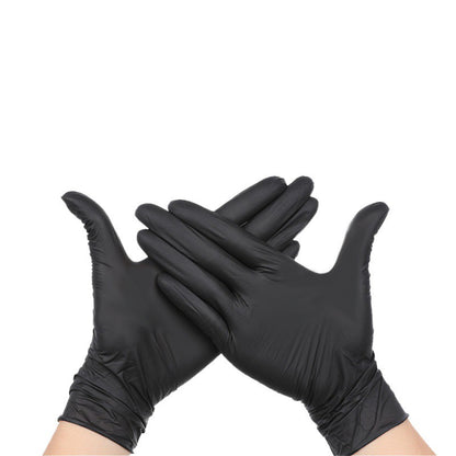 100 gloves Black Premium Disposable Nitrile Gloves - Powder-Free & Extra Durable for Multi-Purpose Use(M) V888-ELOSUNG34872