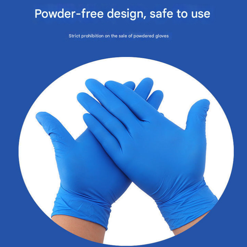 100 gloves White Premium Disposable Nitrile Gloves - Powder-Free & Extra Durable for Multi-Purpose Use(M) V888-ELOSUNG34875