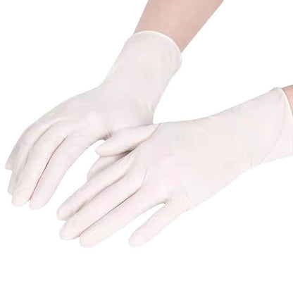 100 gloves White Premium Disposable Nitrile Gloves - Powder-Free & Extra Durable for Multi-Purpose Use(L) V888-ELOSUNG34876