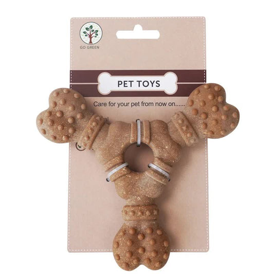 Trigeminal bone Durable Dog Chew Toy for Dental Health - Tough, Non-Toxic Teething Bone for Small & Medium V888-ELOSUNG34879