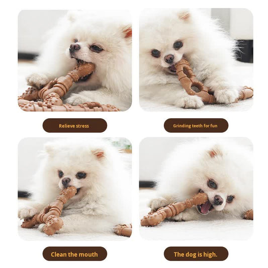 Glasses Durable Dog Chew Toy for Dental Health - Tough, Non-Toxic Teething Bone for Small & Medium Dogs V888-ELOSUNG34880