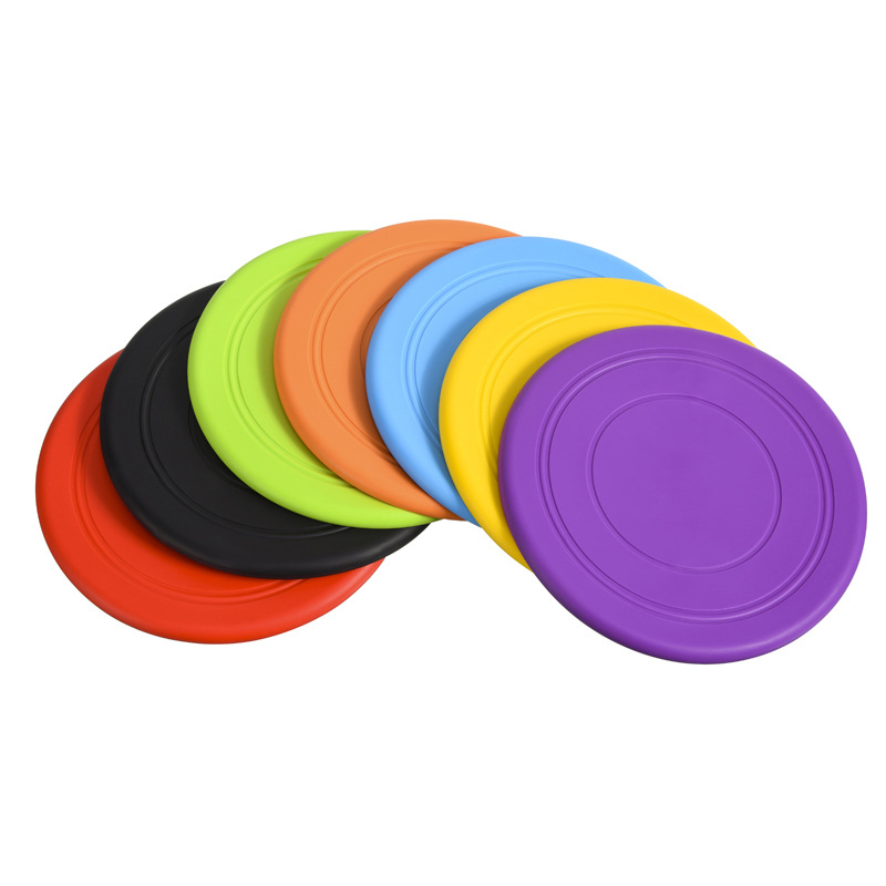 Seven-piece coloured set Soft Flying Disc Dog Toy - Durable & Gentle Rubber Frisbee for Interactive Fetch and V888-ELOSUNG34881