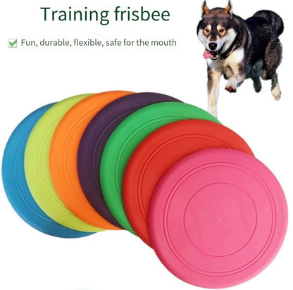 Seven-piece coloured set Soft Flying Disc Dog Toy - Durable & Gentle Rubber Frisbee for Interactive Fetch and V888-ELOSUNG34881