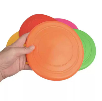 Seven-piece coloured set Soft Flying Disc Dog Toy - Durable & Gentle Rubber Frisbee for Interactive Fetch and V888-ELOSUNG34881