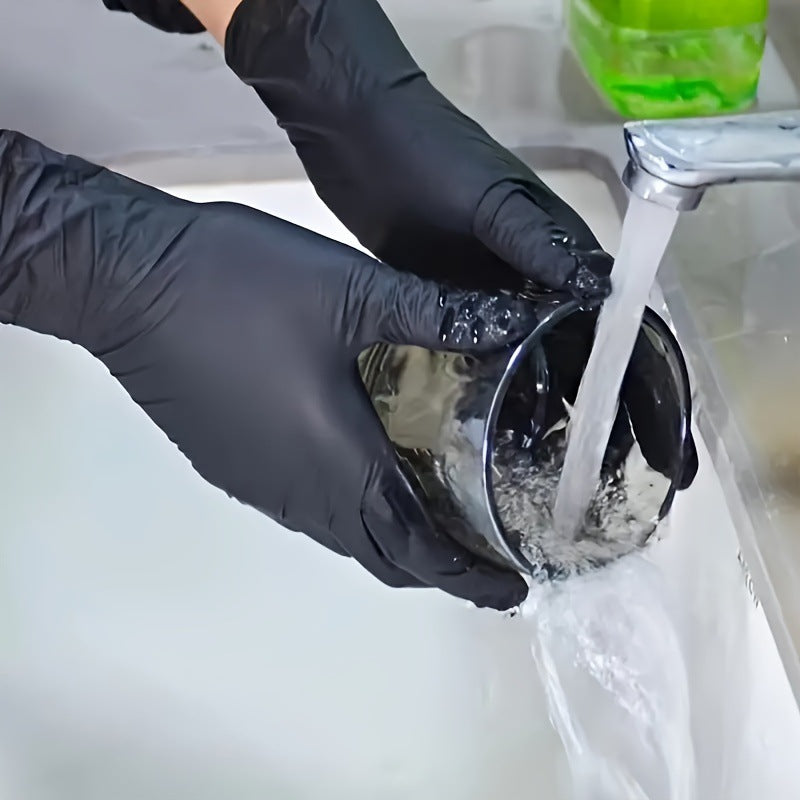 50 Pairs White Premium Disposable Nitrile Gloves - Powder-Free, Latex-Free & High-Elasticity for V888-ELOSUNG34899