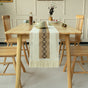 2-PCS Rhombus Bohemian Woven Table Runner with Tassels - Rustic Farmhouse Decor for Dining & Coffee Tables V888-ELOSUNG34910