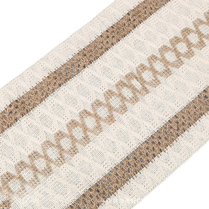 2-PCS White Bohemian Woven Table Runner with Tassels - Rustic Farmhouse Decor for Dining & Coffee Tables V888-ELOSUNG34913