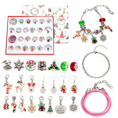 Sliver 24-Day DIY Christmas Advent Calendar Jewelry Kit V888-ELOSUNG34939