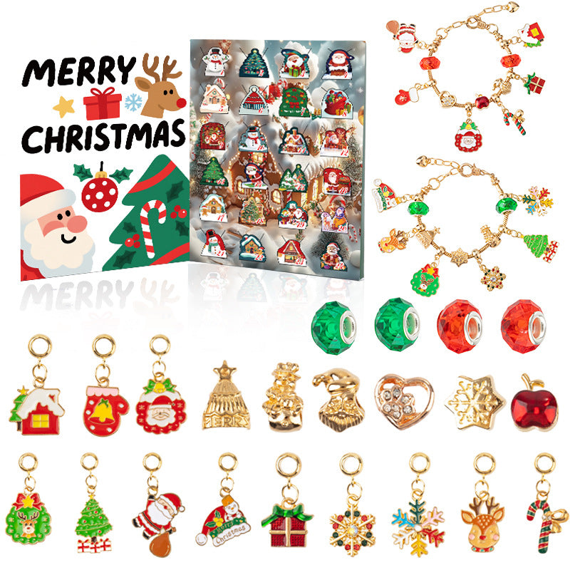 24-Day DIY Christmas Advent Calendar Jewelry Kit(RC469-1) V888-ELOSUNG34940