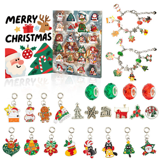 24-Day DIY Christmas Advent Calendar Jewelry Kit(RC469-2) V888-ELOSUNG34941