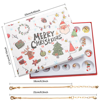 24-Day DIY Christmas Advent Calendar Jewelry Kit(RC469-2) V888-ELOSUNG34941