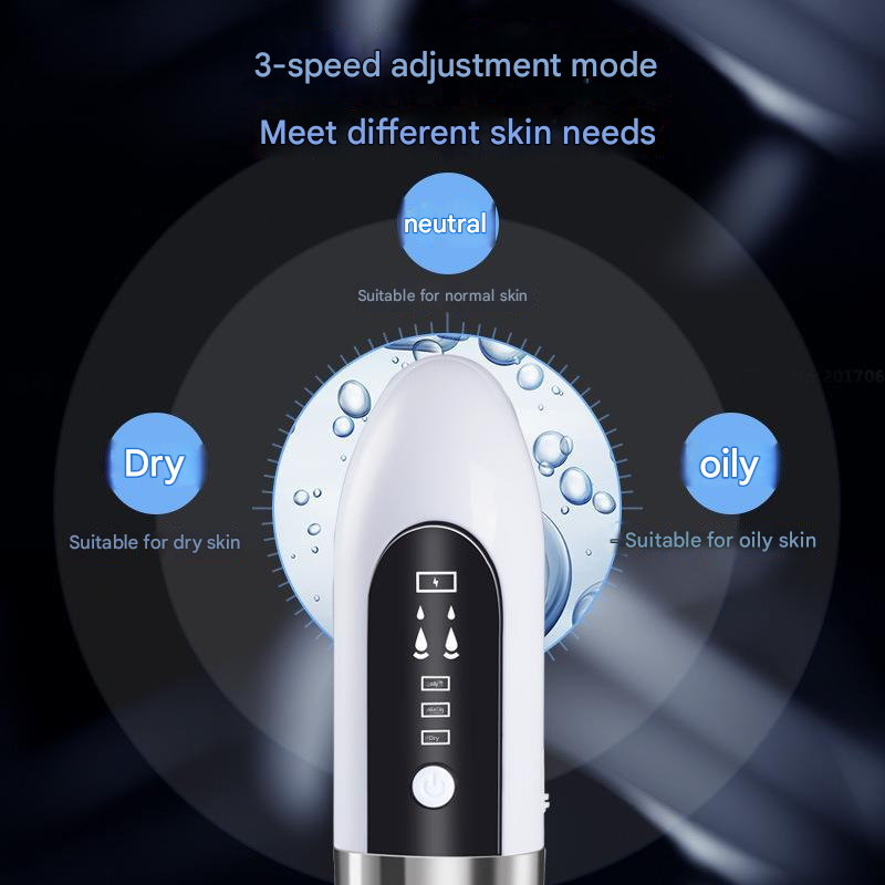 White Hydro-Dermabrasion Blackhead Remover Vacuum - Rechargeable Pore Cleanser & Oxygen Infusion Device V888-ELOSUNG34966
