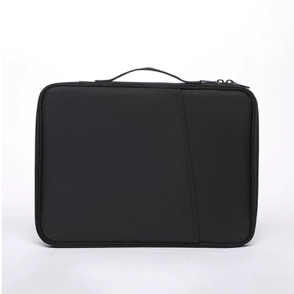 Black 360 degrees Protective Laptop & Tablet Sleeve with Accessory Organizer - Water-Repellent Carrying Case V888-ELOSUNG34968