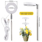 White Full Spectrum LED Grow Light with Telescopic Stake for Indoor Plants V888-ELOSUNG34973