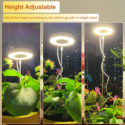 White Full Spectrum LED Grow Light with Telescopic Stake for Indoor Plants V888-ELOSUNG34973