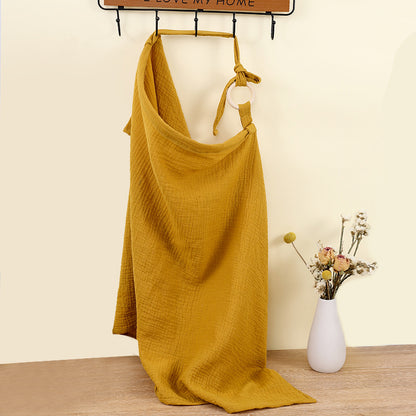 Ginger yellow Soft Muslin Cotton Nursing Cover - Breathable Breastfeeding Apron for Privacy V888-ELOSUNG34975