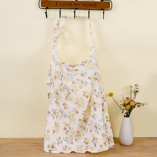 Flowers in full bloom Soft Muslin Cotton Nursing Cover - Breathable Breastfeeding Apron for Privacy V888-ELOSUNG34977