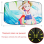 Summer Girl Foldable Car Windshield Sun Shade Umbrella - Ultimate UV & Heat Blocker for Interior Protection V888-ELOSUNG34981
