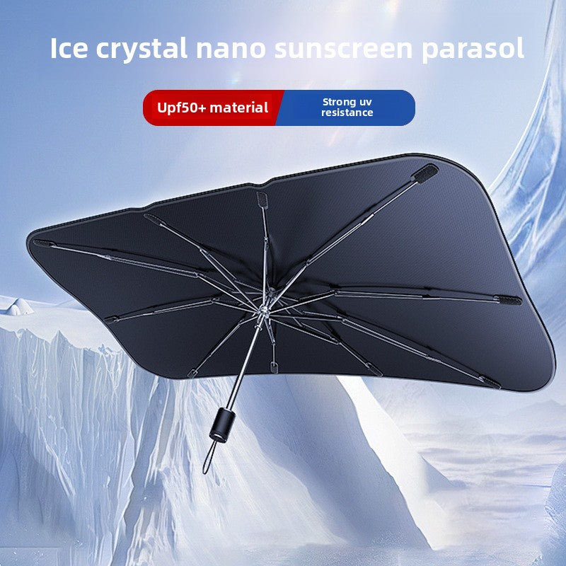 Summer Girl Foldable Car Windshield Sun Shade Umbrella - Ultimate UV & Heat Blocker for Interior Protection V888-ELOSUNG34981