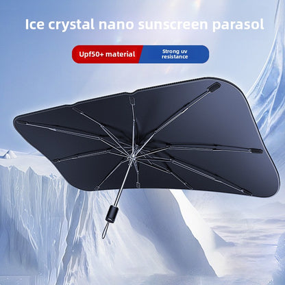Summer Girl Foldable Car Windshield Sun Shade Umbrella - Ultimate UV & Heat Blocker for Interior Protection V888-ELOSUNG34981