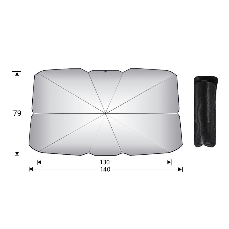 Large size Foldable Car Windshield Sun Shade Umbrella - Ultimate UV & Heat Blocker for Interior Protection V888-ELOSUNG34982