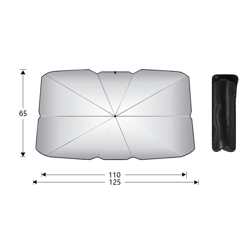 Small size Foldable Car Windshield Sun Shade Umbrella - Ultimate UV & Heat Blocker for Interior Protection V888-ELOSUNG34983