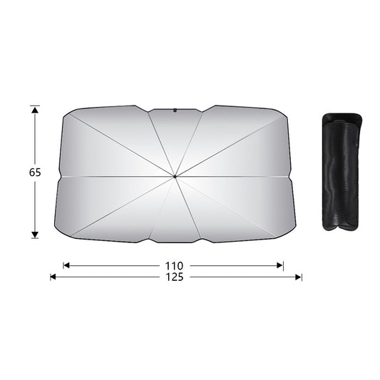 Small size Foldable Car Windshield Sun Shade Umbrella - Ultimate UV & Heat Blocker for Interior Protection V888-ELOSUNG34983