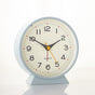 Light blue Minimalist Silent Alarm Clock with Night Light - Non-Ticking Analogue Bedside & Desk Clock V888-ELOSUNG34990