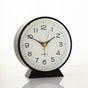 Black Minimalist Silent Alarm Clock with Night Light - Non-Ticking Analogue Bedside & Desk Clock V888-ELOSUNG34991