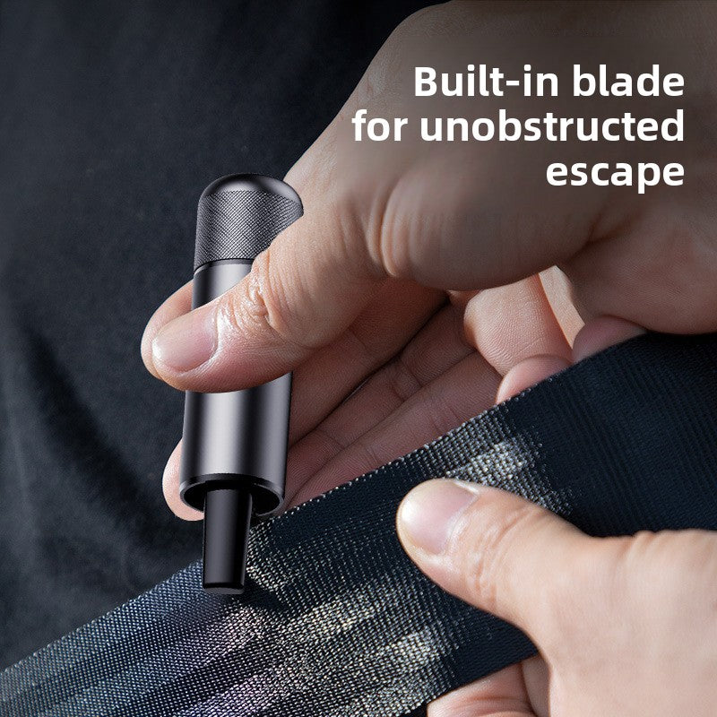 Blue 2-in-1 Emergency Car Escape Tool - Spring-Loaded Window Breaker & Seatbelt Cutter V888-ELOSUNG34995