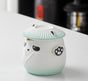 Adorable Panda Design Ceramic Tea Infuser Mug Set - 310ml Travel Crackle Glaze Cup with Lid & Strainer(green) V888-ELOSUNG35025