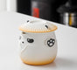 Adorable Panda Design Ceramic Tea Infuser Mug Set - 310ml Travel Crackle Glaze Cup with Lid & Strainer(orange) V888-ELOSUNG35028