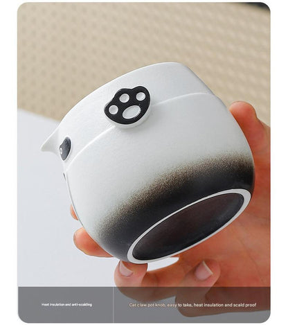 Adorable Panda Design Ceramic Tea Infuser Mug Set - 310ml Travel Crackle Glaze Cup with Lid & Strainer(orange) V888-ELOSUNG35028