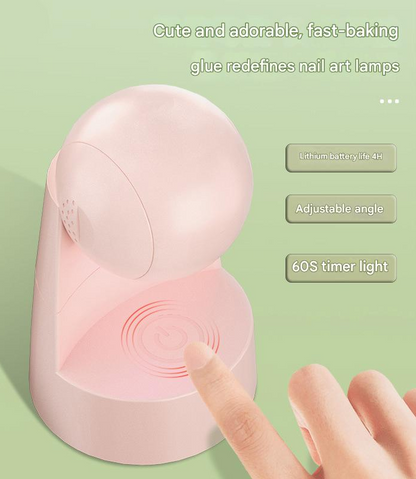 Two Mini Portable UV/LED Nail Lamp - Fast Curing, Adjustable Angle, 60s Timer, USB Rechargeable(pink) V888-ELOSUNG35034