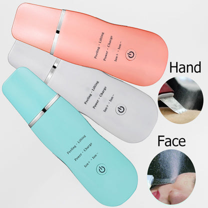 Ultrasonic Skin Scrubber - Deep Cleansing, Peeling, Lifting & Ion Infusion Facial Spatula(white) V888-ELOSUNG35040